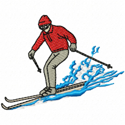 Ski Embroidery Design 8 Ski Embroidery Design 8